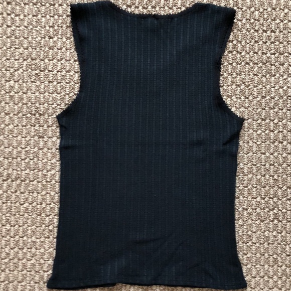 Only Hearts embroidered Blk Stretchy Cotton Tank - Picture 11 of 11